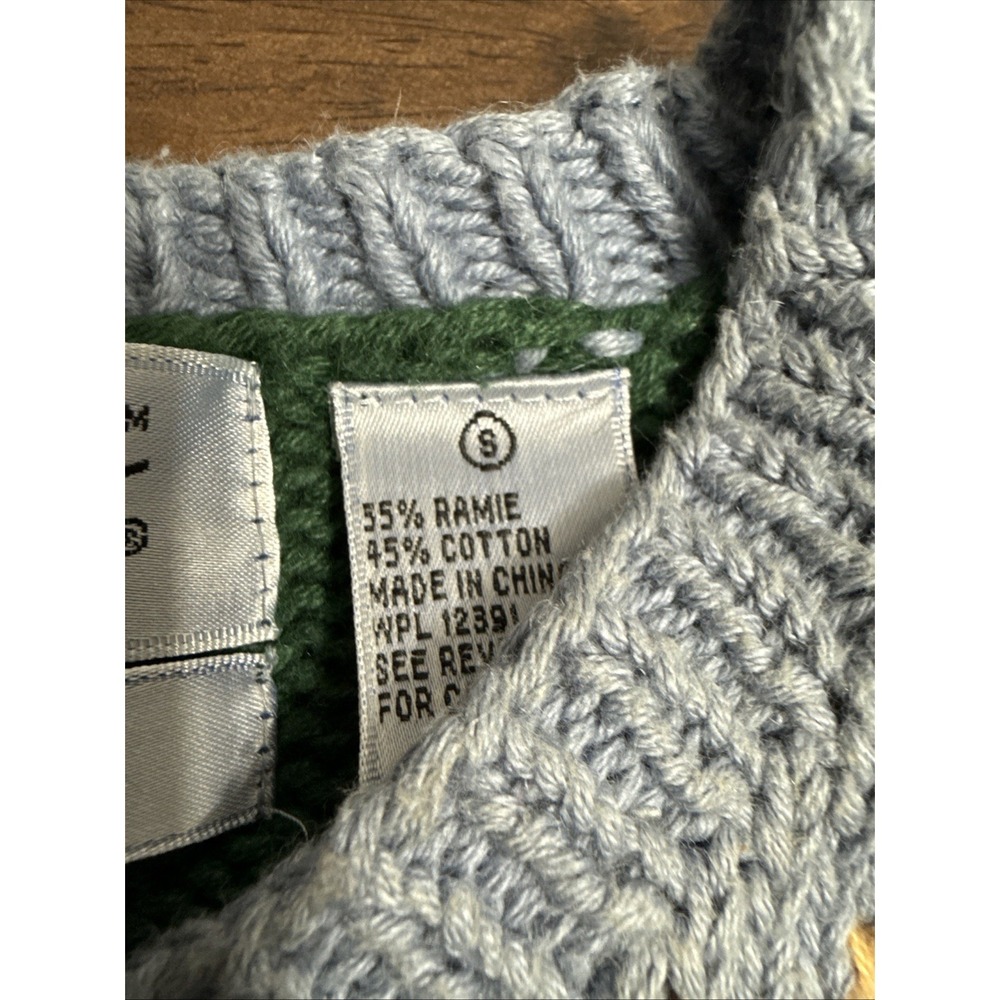 Vtg Northern Isles Noah's Noahs Arc Bible Story Handknit Sweater Small S - Picture 5 of 9